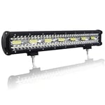 AUXTINGS 56.8cm 480W Triple rangée 8D Barre LED Barre lumineuse Rampe LED de Travail Spot Inondation Combo Faisceau DC 12V-24V 6000K pour Offroad Véhicules 4x4 ATV Utvs