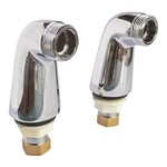 SOMATHERM FOR YOU, Raccord colonette chrome "Luxe" M15/21 M20/27 pour robinetterie murale, en laiton, finition haut de gamme, compatible avec baignoires à entraxe 150mm