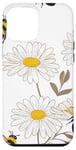 iPhone 13 Pro Max White Daisy Flower Bumble Bee Bee Lover Honey Bees Case