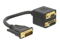 Delock - Vga-Adapter - Dvi-I (Hane) Till Hd-15 (Vga), Dvi-I (Hona) - 20 Cm