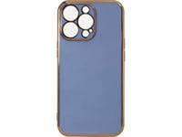 Hurtel Lighting Color Case Etui For Samsung Galaxy A12 5G Gel Cover With Golden Frame Blue