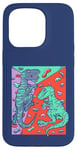 Coque pour iPhone 15 Pro T-Rex Rock Climbing Dino Bouldering