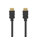 Nedis High Speed ​​HDMI ™ kabel med Ethernet | HDMI™ Kontakt | HDMI™ Kontakt | 4K@30Hz | ARC | 10.2 Gbps | 1.00 m | Rund | PVC | Svart | Label