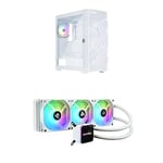 BOITIER PC MARBLESHELL MS31 blanc + ENERMAX Watercooling, Refroidissement Liquide du Processeur AIO LIQMAX III 360 ARGB BLANC - 3 ventilateurs 12cm