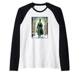 Ebeneezer Scrooge Character from A Christmas Carol Raglan Baseball Tee