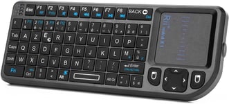 Mini Clavier K01X1 sans Fil(AZERTY) 2,4 Ghz avec Touchpad pour PC,Pad,Xbox 360,PS3,TV Box Google Android,HTPC,IPTV. ¿