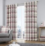 Fusion - Balmoral Check - Curtains, 229 x 229cm, Blush