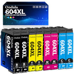 Ondula 604XL Ink Cartridges Multipack High Yield Compatible for Epson 604 XL for XP-2200 XP-2205 XP-3200 XP-3205 XP-4200 XP-4205 WF-2910DWF WF-2930DWF WF-2935DWF (2 Black 2 Cyan 2 Magenta 2 Yellow)