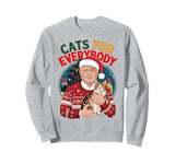 Trump Cats for Everyone Christmas Cat Funny Xmas Women Santa Sweatshirt