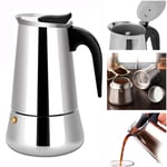 Coocheer - Cafetière Italienne, 6, 9,12 Tasses Cafetière Moka en inox compatible tous types de feux - 600ml - 12 tasses