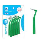 Angle Interdental Brushes – L Shape 10 Pack | Angled Interdental Brush Stick