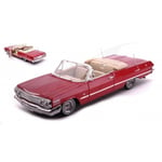 [FR] Welly CHEVROLET IMPALA CONVERTIBLE 1963 LOW RIDER METALLIC RED 1:24 - WE224