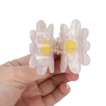 (White Daisies)Hair Claw Clips Elegant Flower Shape Hair Clip Styling Tool GFL