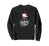 Naughty & Nice In A Glass Funny Santa Christmas Wine Lovers Sweatshirt