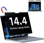 Filtre De Confidentialité Magnétique Pour Microsoft Surface Laptop Studio 14.4 Pouces, Amovible Protection D'Écran, Filtre Anti Lumiere Bleue, Ecran Anti Espion Pour Ordinateur Surface 14.4