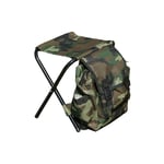 Chaise de pêche pliable 2 en 1, chaise de sac à dos portable pour événements de randonnée en plein air, pêche à la plage, camping-camouflage