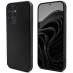 Moozy Lifestyle. Coque en silicone pour Samsung S23 Ultra, noir – Coque légère en silicone liquide avec finition mate et doublure en microfibre douce, coque en silicone de qualité supérieure - Neuf