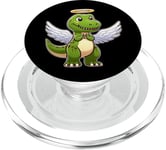 Dino T-Rex Angel with Wings Halo Cartoon PopSockets PopGrip for MagSafe