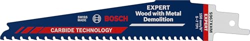 Bosch Professional 10x Expert ‘Wood with Metal Demolition’ S 967 XHM Reciprocating Saw Blade (for Wood with tough metal, Length 150 mm, Accessories Reciprocating Saw)