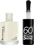 Rimmel London 60 Seconds Super Shine Nail Polish, 703 White Hot Love, 8 ml