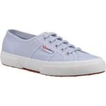 Superga 2750 Cotu Classic 100% Cotton WoMens Grey Lilla Trainers - Light Grey material_cotton - Size UK 4