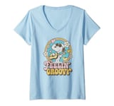 Peanuts - Feelin' Groovy Snoopy and Woodstock V-Neck T-Shirt