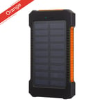 Power med solcell Bärbar laddare 20000mAH Orange Orange 20 000