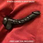 G-SPOT Dildo 9 Inch Curved Anal P-SPOT Pleasure Unisex Suction Cup Dong