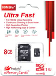 8GB Class 10 70MB/s MicroSD Memory card for Doro PhoneEasy 612 Mobile