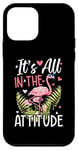 Coque pour iPhone 12 mini Flamant rose – It's All In The Attitude – Flamant rose drôle