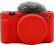 Étui ZV-1, étui de protection en silicone souple pour appareil photo numérique Sony ZV-1 ZV1, étui léger pour appareil photo ZV1 - rouge