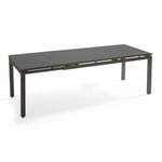 Table de jardin extensible en aluminium gris