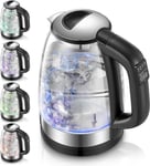 Electric Kettles, Glass Kettles with 5-Color LED, Keep Warm,...