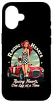 iPhone 16 Racing Hearts, One Lap At A Time Pinup Case