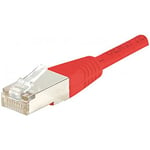 Cordon RJ45 croisé catégorie 6 S/FTP rouge - 5 m