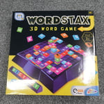 Wordstax Up words Scrabble 3D Family Spelling Stack Board Word Tile Game Toy