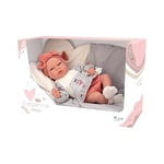 ARIAS Elegance Andie ARI60688 Poupée réaliste de 40 cm avec Coussin et mécanisme de Rire, Poids d'un Vrai bébé, Jouet pour garçons et Filles à partir de 3 Ans