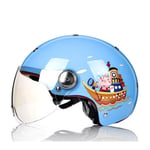 Casque de Skateboard Casque de vélo Casque à roulettes Multi-Sportifs Patinage de Roue de Planche à roulettes avec Coquille ABS adaptée au Casque des garçons Blue-XL