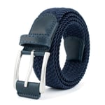 (105CMNavy Blue)1kpl Joustava kudottu punottu vyö miehille Naisten Junior Casual Farkut Housut Golf Belt Canvas Belt Belt