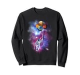 Spaceman Planet Balloon Galaxy Outer Space Astronaut Sweatshirt