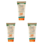 Garnier Ambre Solaire Lait Fluide Hydratant FPS50+ 175 ml (Lot de 3)