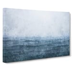 Ocean Rain In Cambodia Painting Modern Art Canvas Wall Art Print Ready to Hang, Framed Picture for Living Room Bedroom Home Office Décor, 24x16 Inch (60x40 cm)