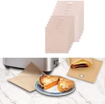 Homo Trends 10Pcs Toaster Bags, Non-Stick Reusable Toaster Bags Sandwich Pizza Bread Snack Bags in 3 Different Sizes for Microwave Toaster Oven Grill