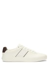 BOSS Mens Aiden Tenn Faux-Leather Trainers with Grained and Plain Textures Size 5