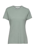 Solly Tee Solid 205 Tops T-shirts & Tops Short-sleeved Green Samsøe Samsøe