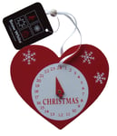 Christmas Countdown Clock Heart,Wood Advent Calendar Xmas Tree Wooden Decoration