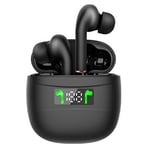 TWS Touch Control Bluetooth 5.2 écouteur LED Affichage Binaural Appel Bruit Annulation Sport In-Ear Headphone,Black