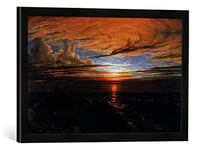 Kunst für Alle 'Image encadrée de Francis Danby Sunset at Sea After A Storm, 1824, d'art dans Le Cadre de Haute qualité Photos Fait Main, 60 x 40 cm, Noir Mat