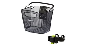 Basil panier a velo bold front kf 28 x 34 x 27 cm   noir  avec support de guidon kf