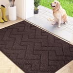 FCSDETAIL Dirt Trapper Indoor Door Mat 60 x 90 cm, Machine Washable Entrance Rug, Super Absorbent Dog Doormat, Non-slip Inside Floor Mat for Entryway, Muddy Shoes & Paws